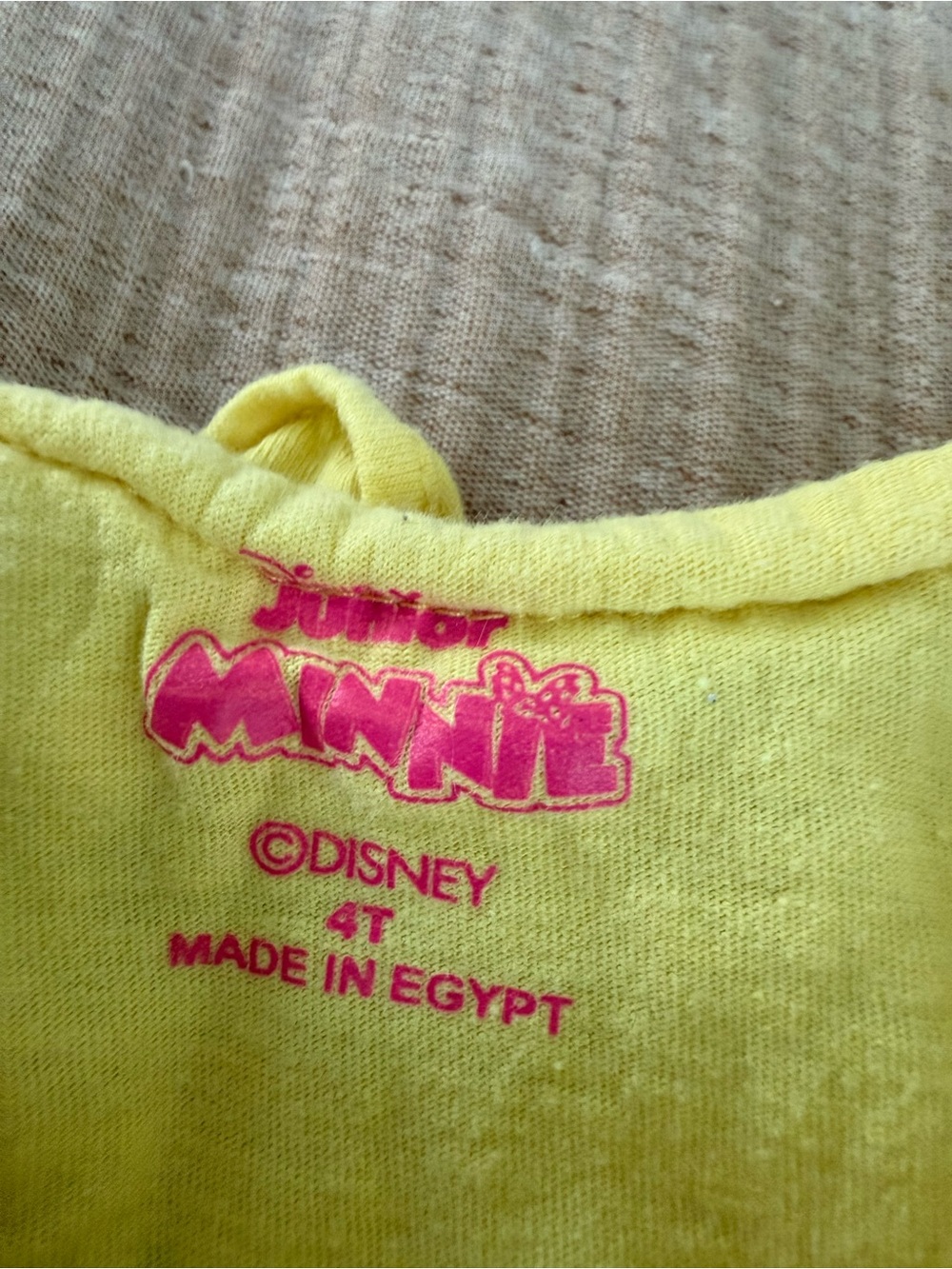 Disney Yellow Minnie Mouse Ruffle Tank Top - Picture 3 of 3